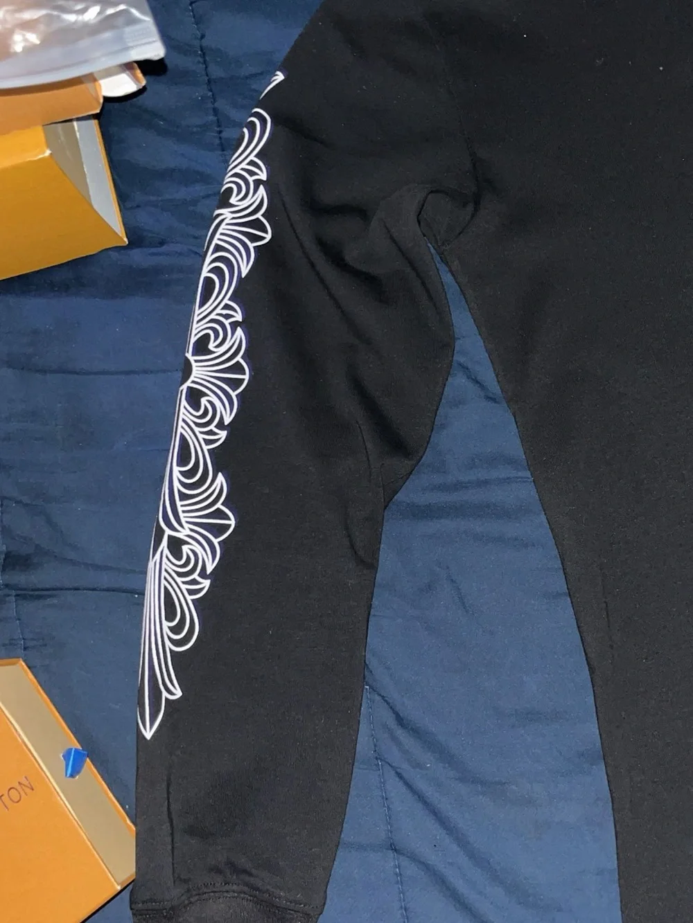 Chrome Hearts Black and White Los Angeles Horseshoe Back Tee
